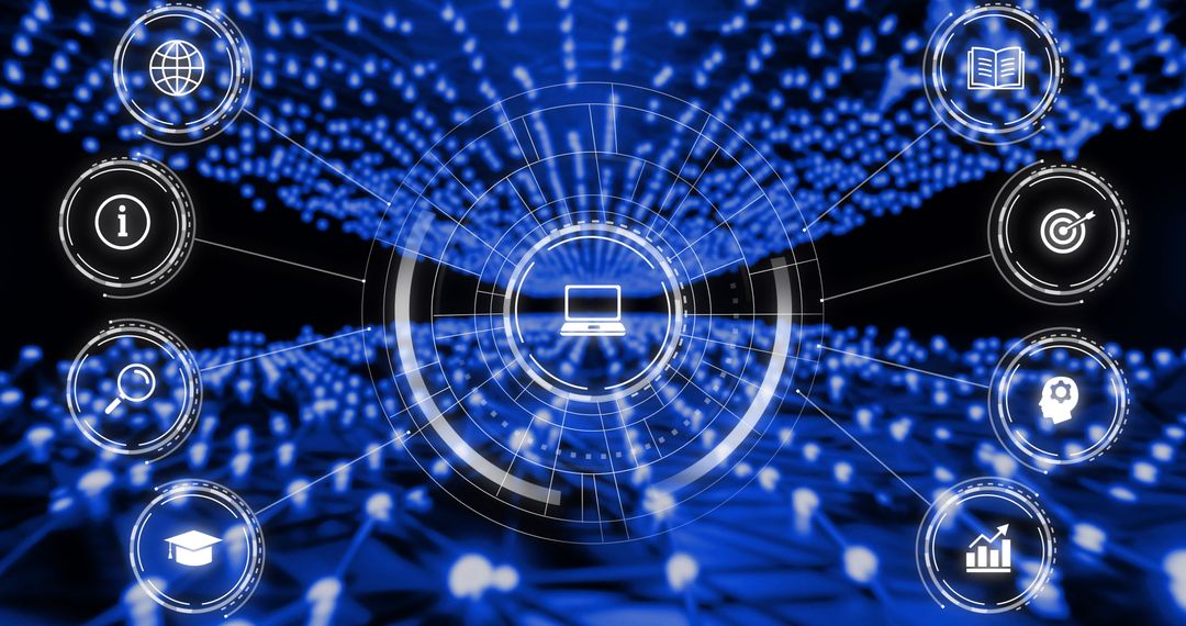 Digital Network and Computing Connections Concept Illustration