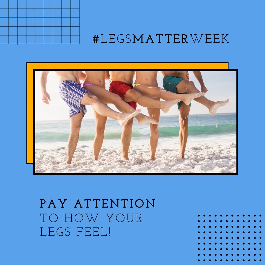 Legs Matter Week Campaign at Beach with Diverse Group