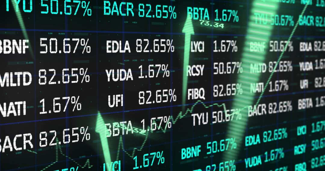 Global Stock Market Trends with Digital Interface Concepts