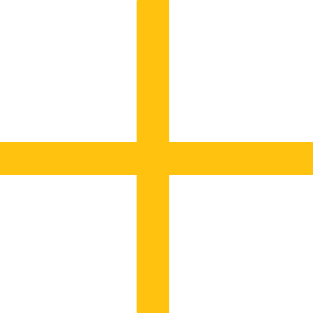 Yellow Cross Shape on Transparent Background