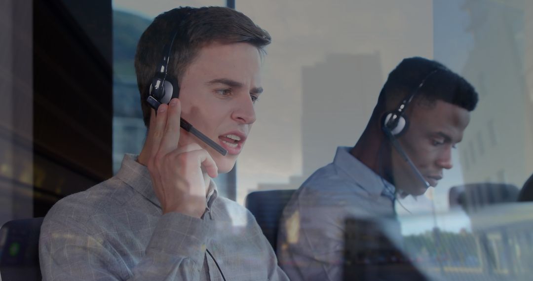 Diverse Professionals Working in Dynamic Urban Office