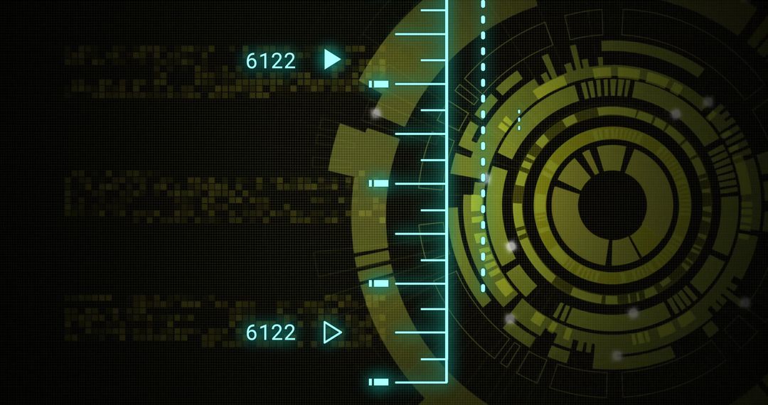 Futuristic Digital Data Interface Concept in Abstract Design