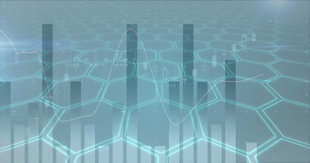 Abstract Data Visualization with Futuristic Digital Concept