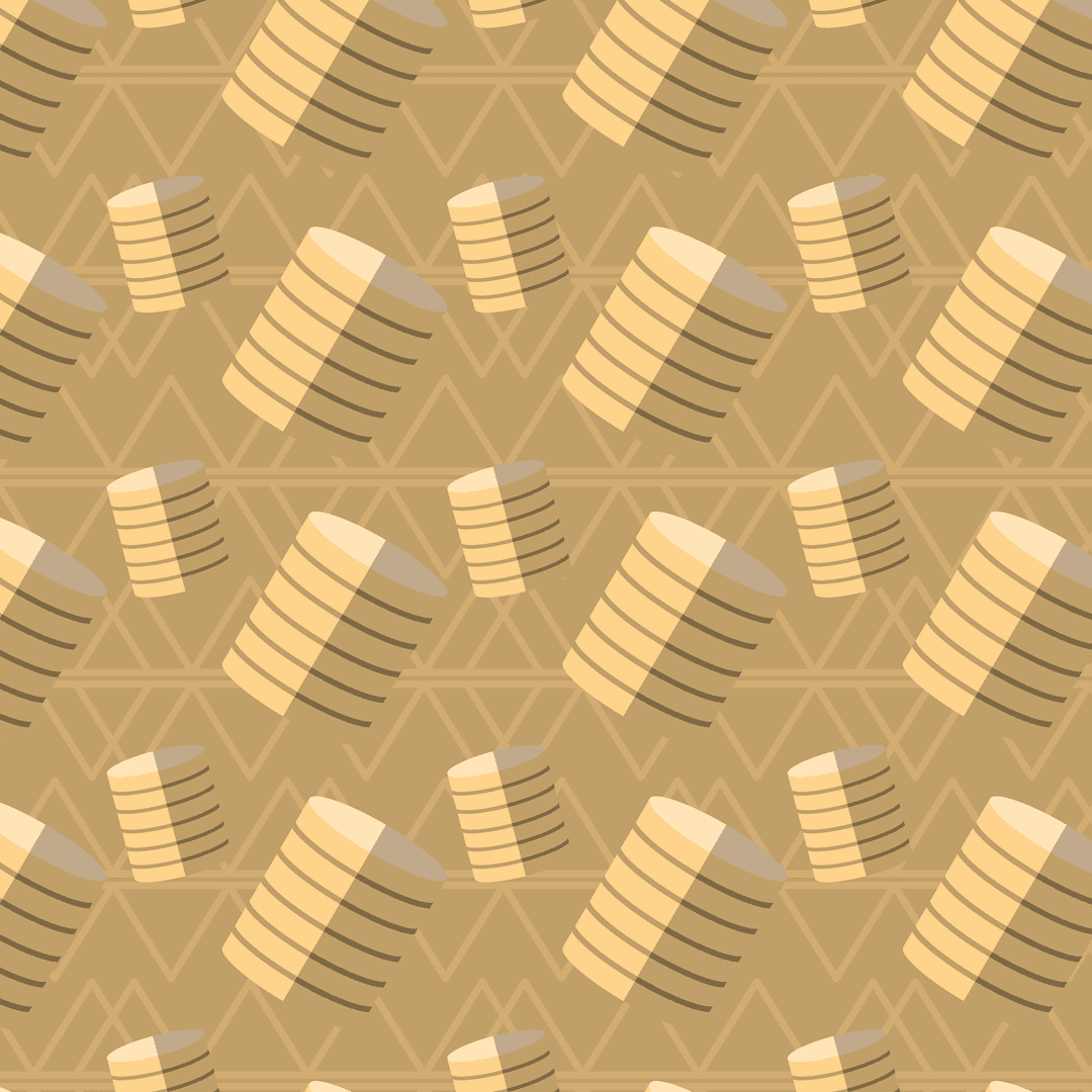 Abstract Yellow Shapes Pattern on Transparent Background