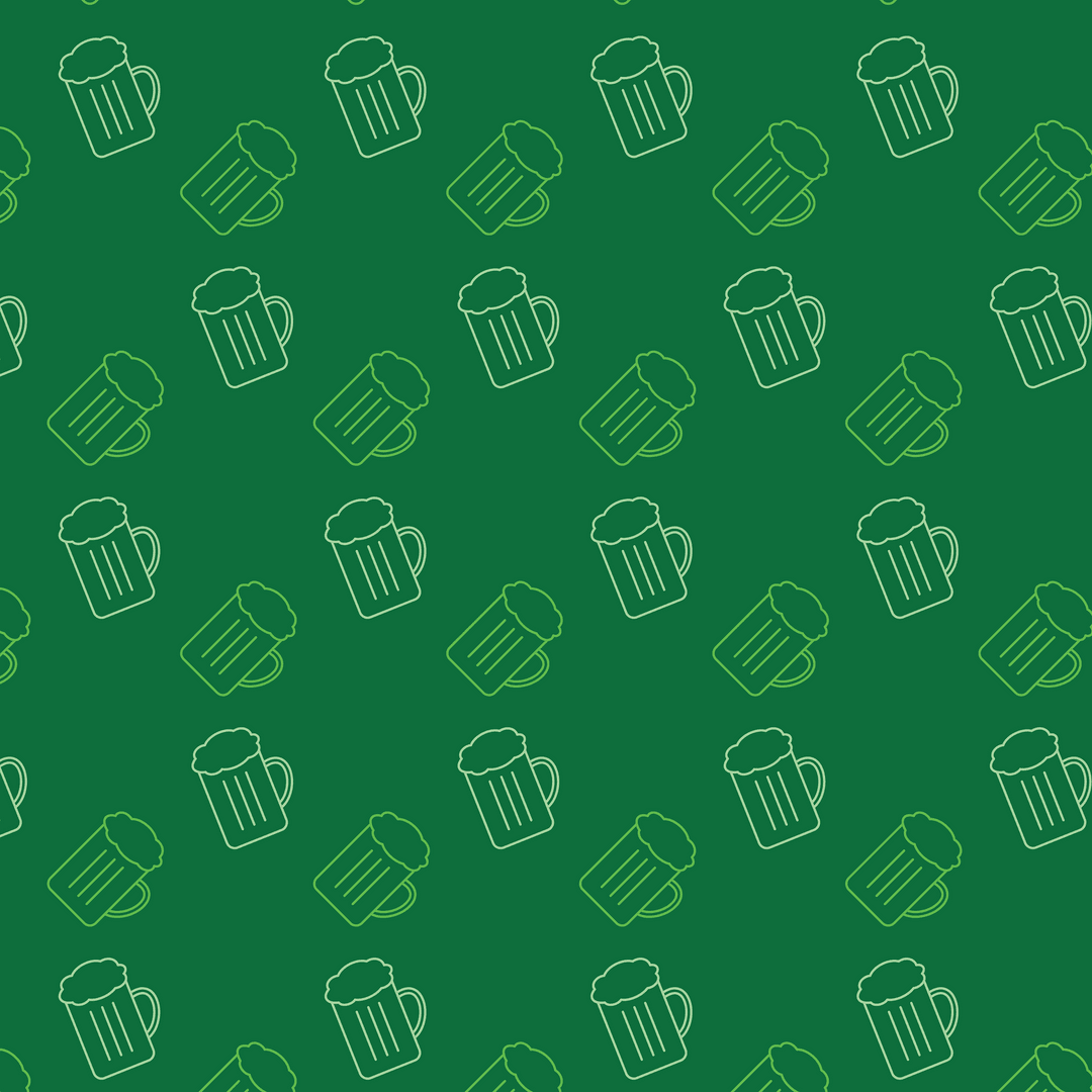Indulgence of Green Beers Seamless St. Patrick's Transparent Pattern
