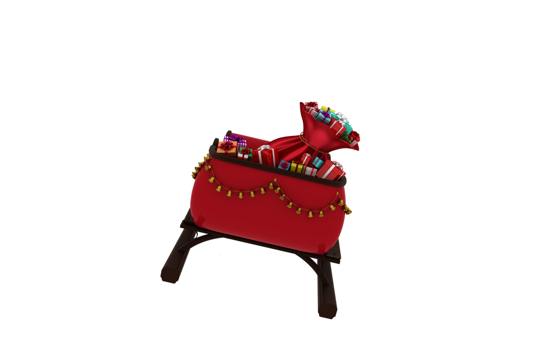 Transparent Santa Claus Sleigh with Presents Illustration - Download Free Stock Images Pikwizard.com