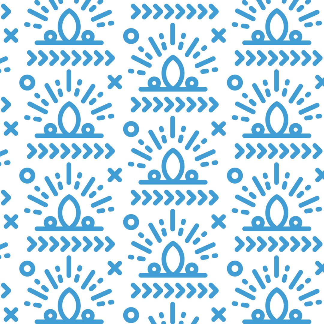 Abstract Blue Shapes Pattern on Transparent Background for Creative Designs