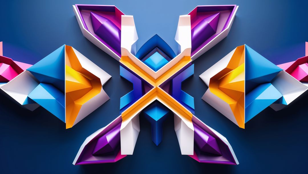 Futuristic Abstract Sculpture with Geometric Precision