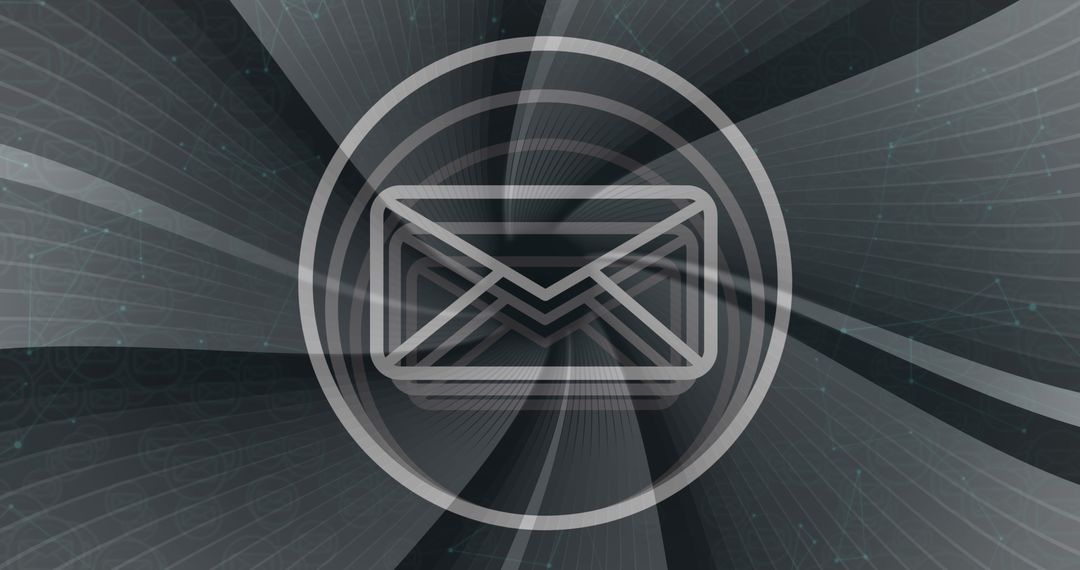 Abstract Email Icon with Geometric Patterns for Digital Communication