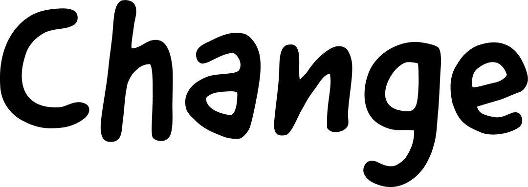 Transparent Innovative Concept Change Text Stylized Design