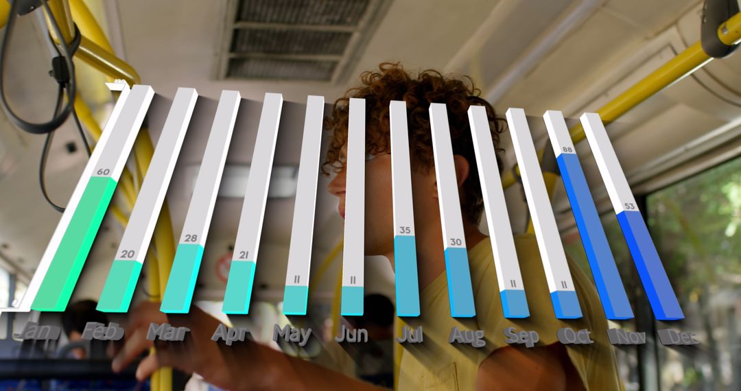 Businessman Exploring Hidden Insights with Bus Journey Data Analysis