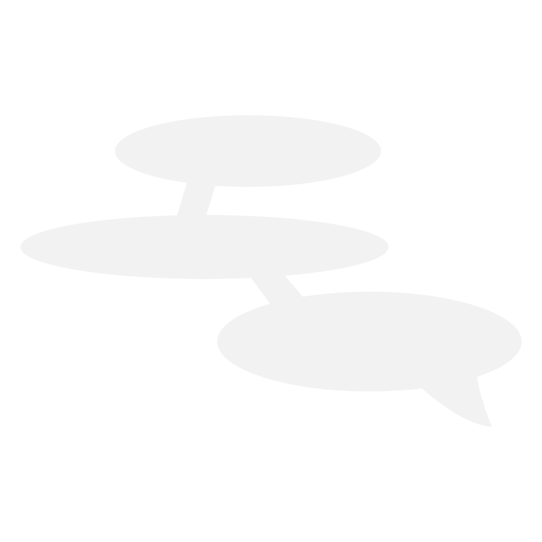 White Speech Bubbles on Transparent Background