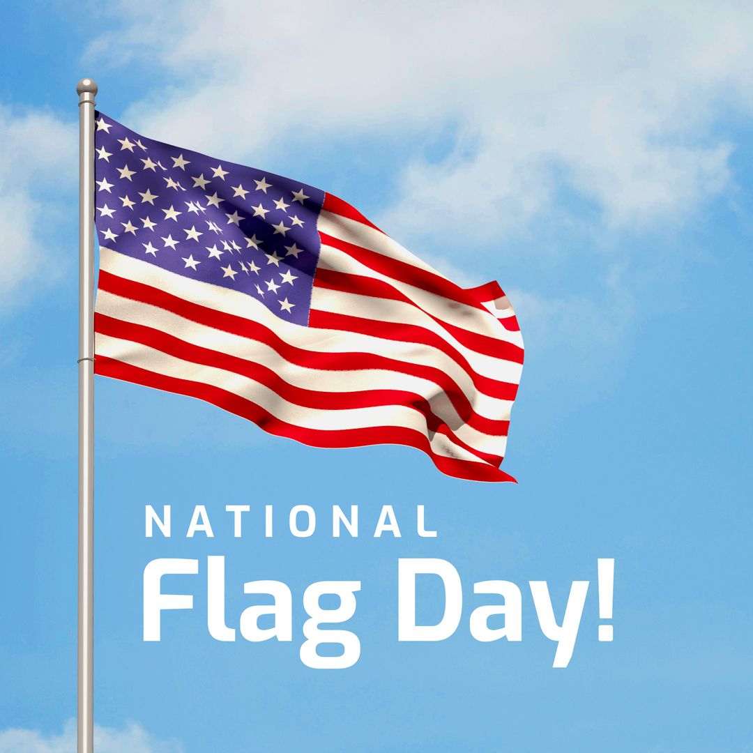 American Flag Waving on National Flag Day Celebration