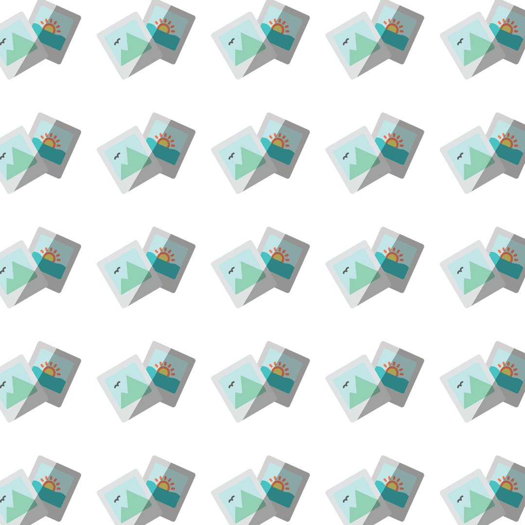 Pattern of Polaroid Pictures on Transparent Background