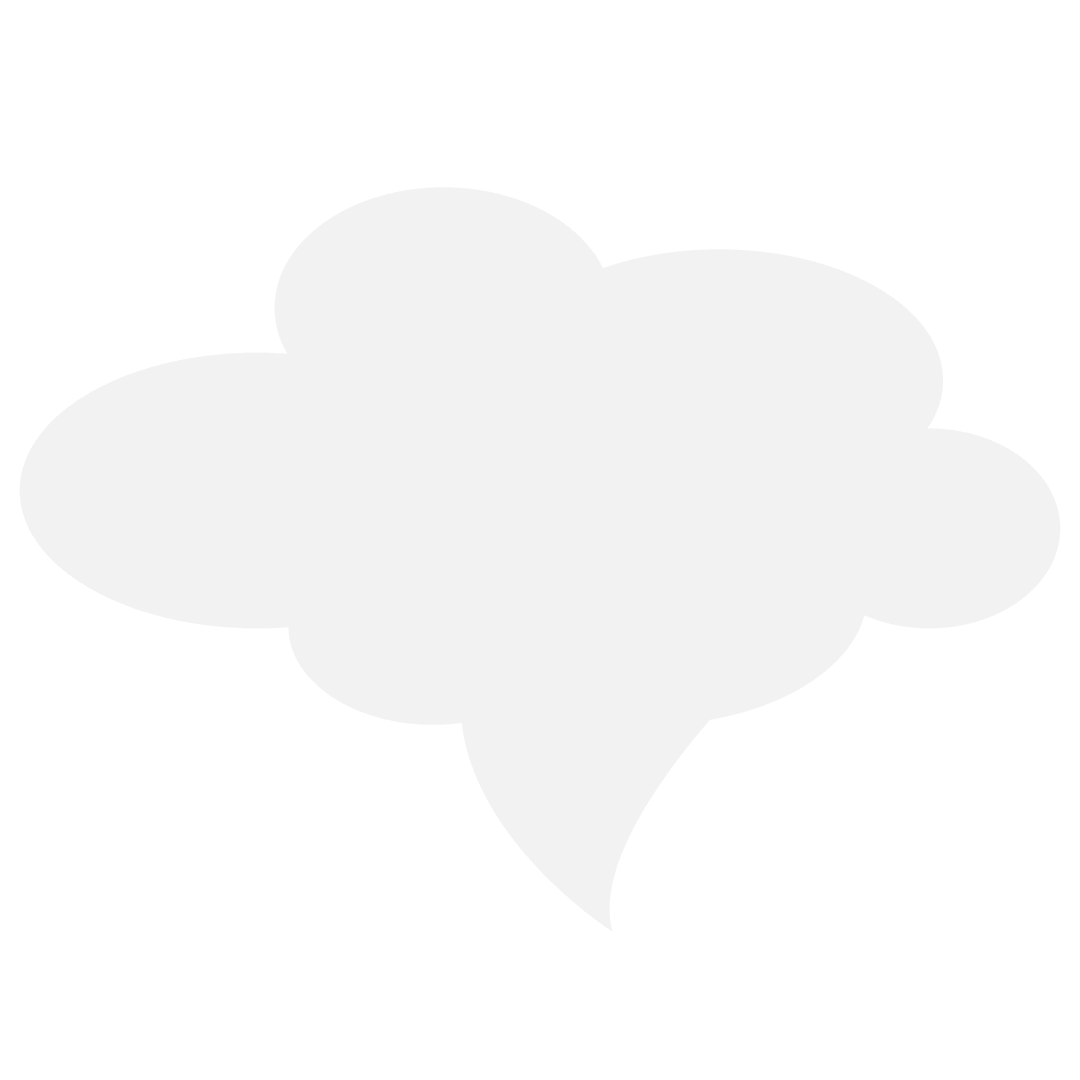 Cloud Speech Bubble Vector on Transparent Background