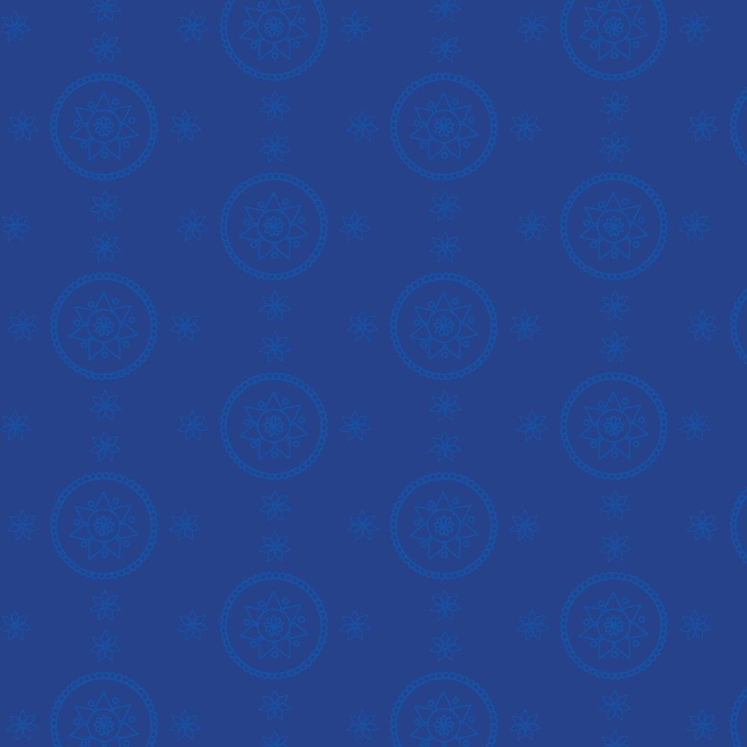 Transparent Blue Pattern with Decorative Symbols Vector
