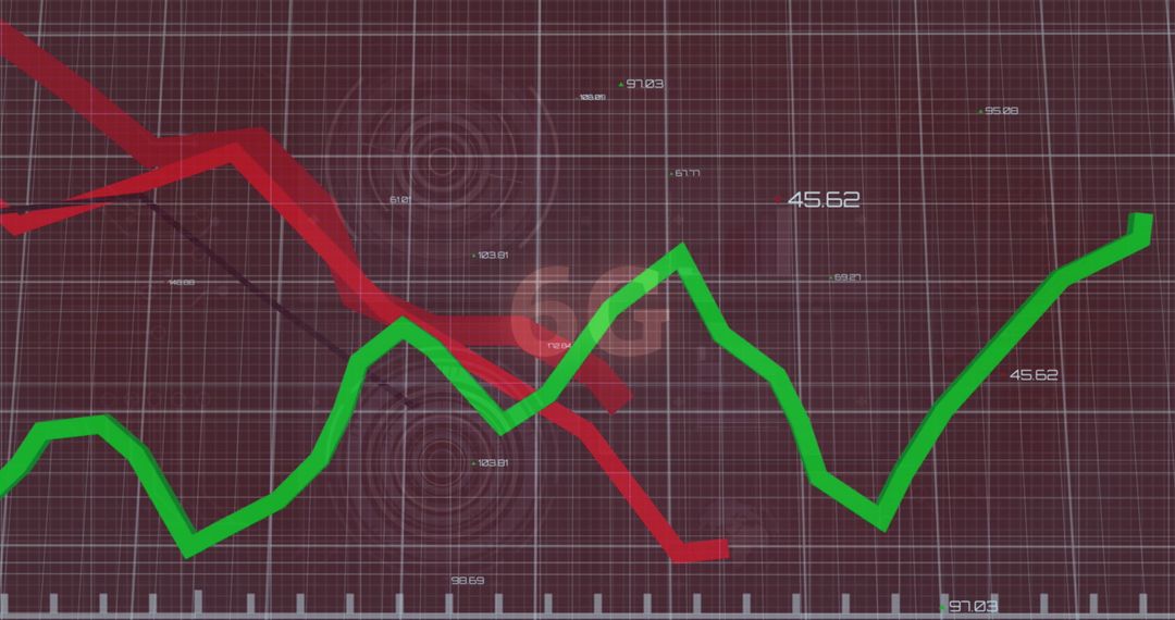 Dynamic Financial Graph Showing Market Trends