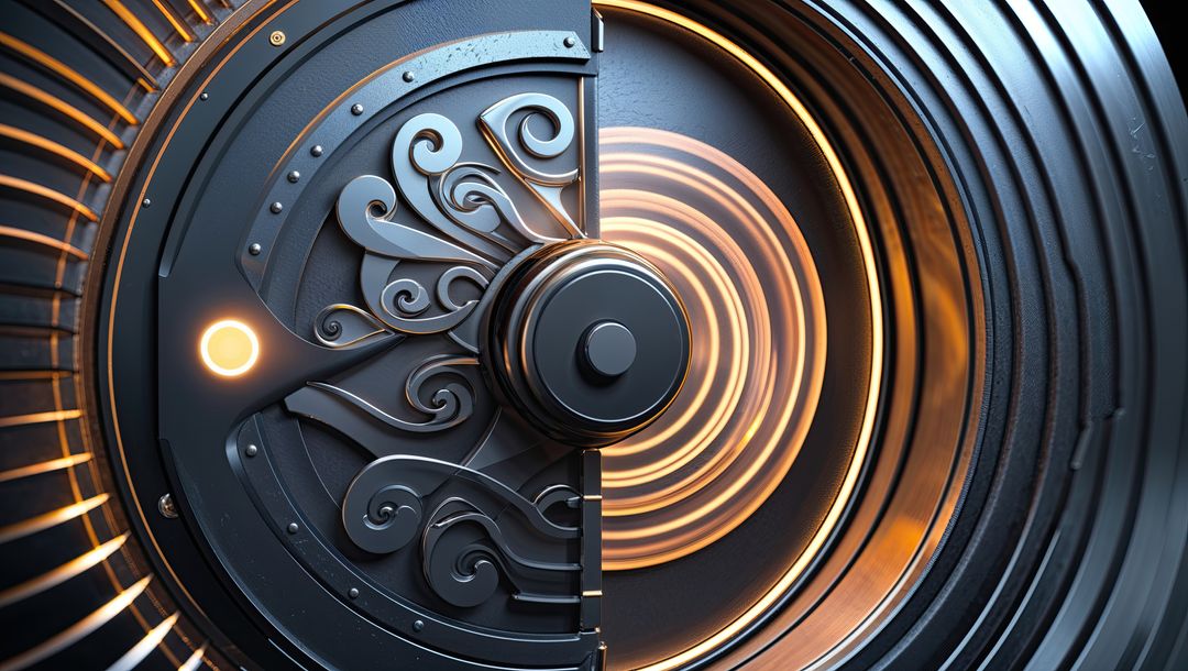 Futuristic Steampunk Mechanical Gear