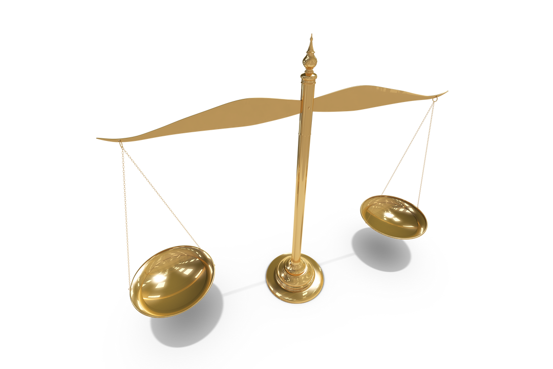 Golden Weight Scales on Transparent Background Highlighting Justice and Balance - Download Free Stock Images Pikwizard.com