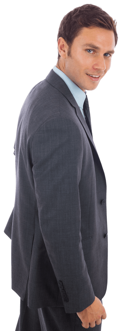 Smiling Businessman in a Suit, Transparent Background