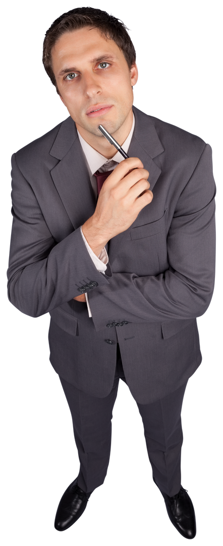 Thoughtful Businessman on Transparent Background - Download Free Stock Images Pikwizard.com