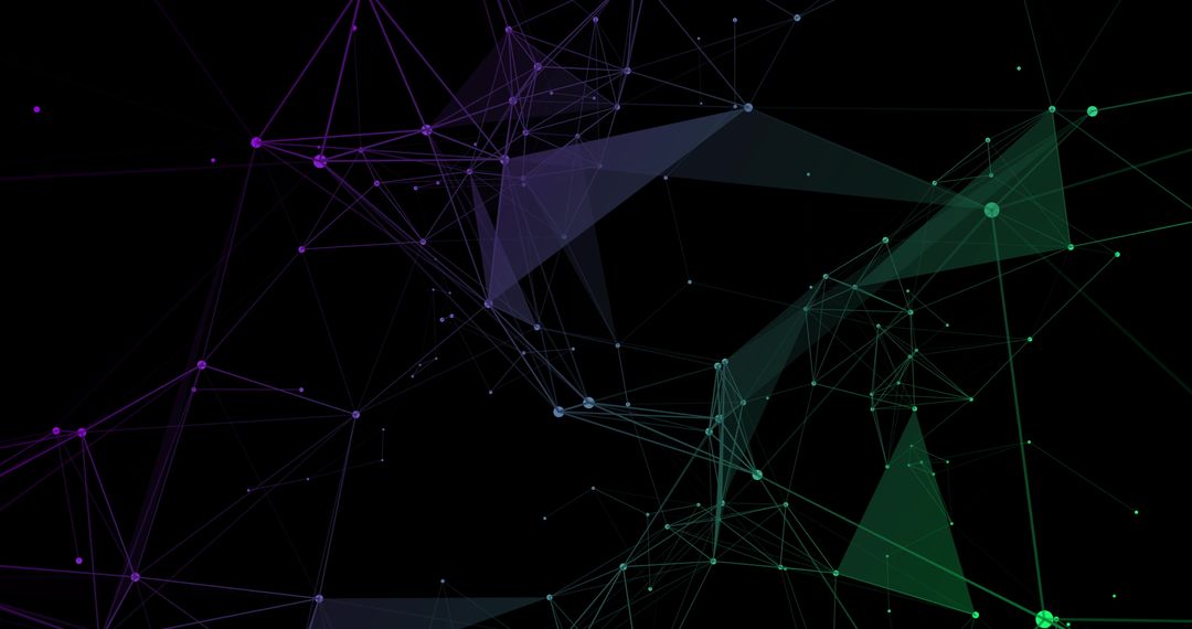 Abstract Network Connection with Geometric Shapes and Colors