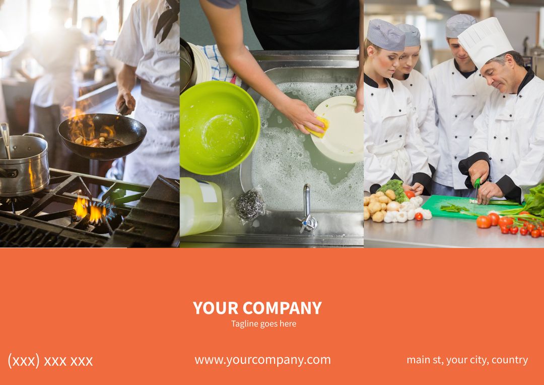 Culinary Teamwork and Cooking Precision in Restaurant Kitchen