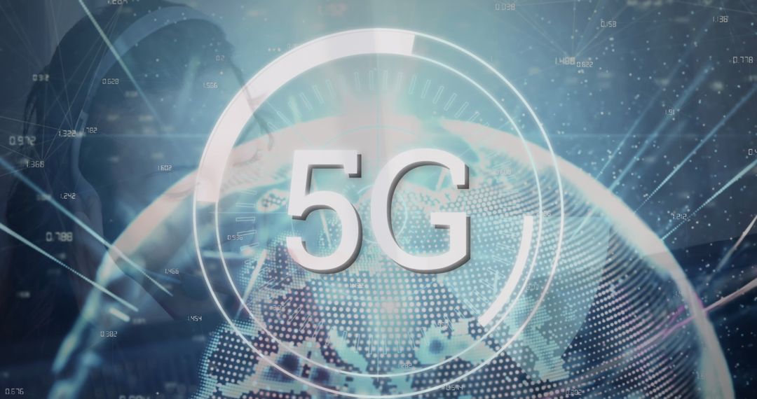 Holographic 5G Globe Displaying Futuristic Connectivity