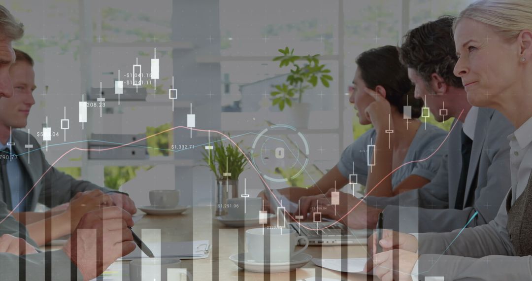 Business Team Discussing Financial Reports and Planning