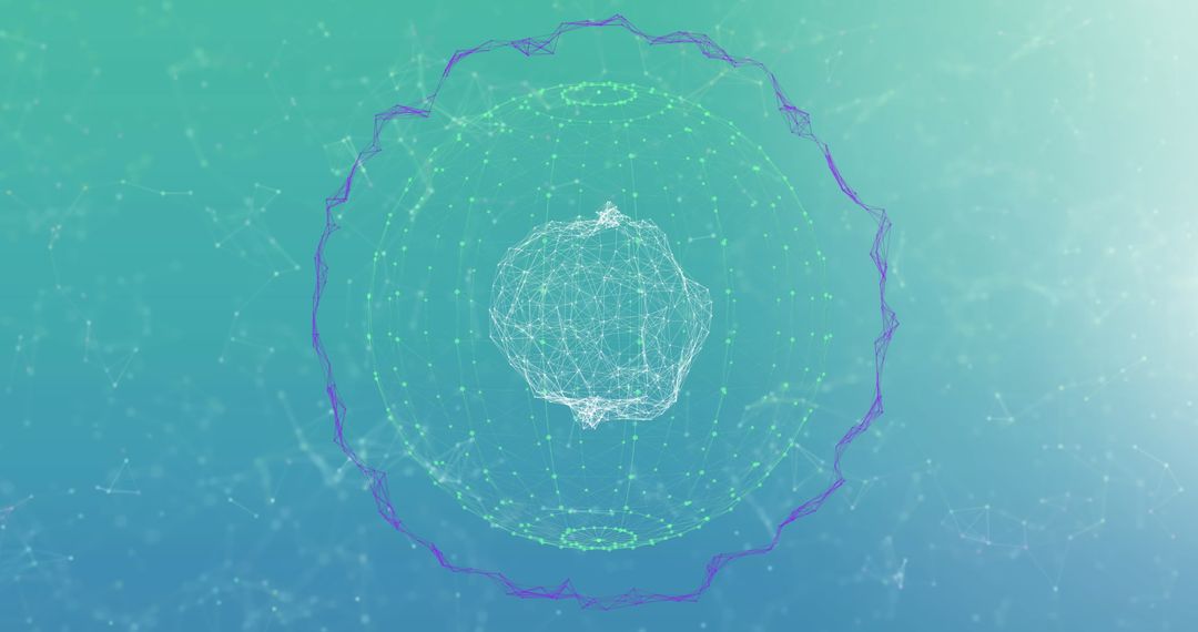 Digital Sphere with Innovative Network on Gradient Background