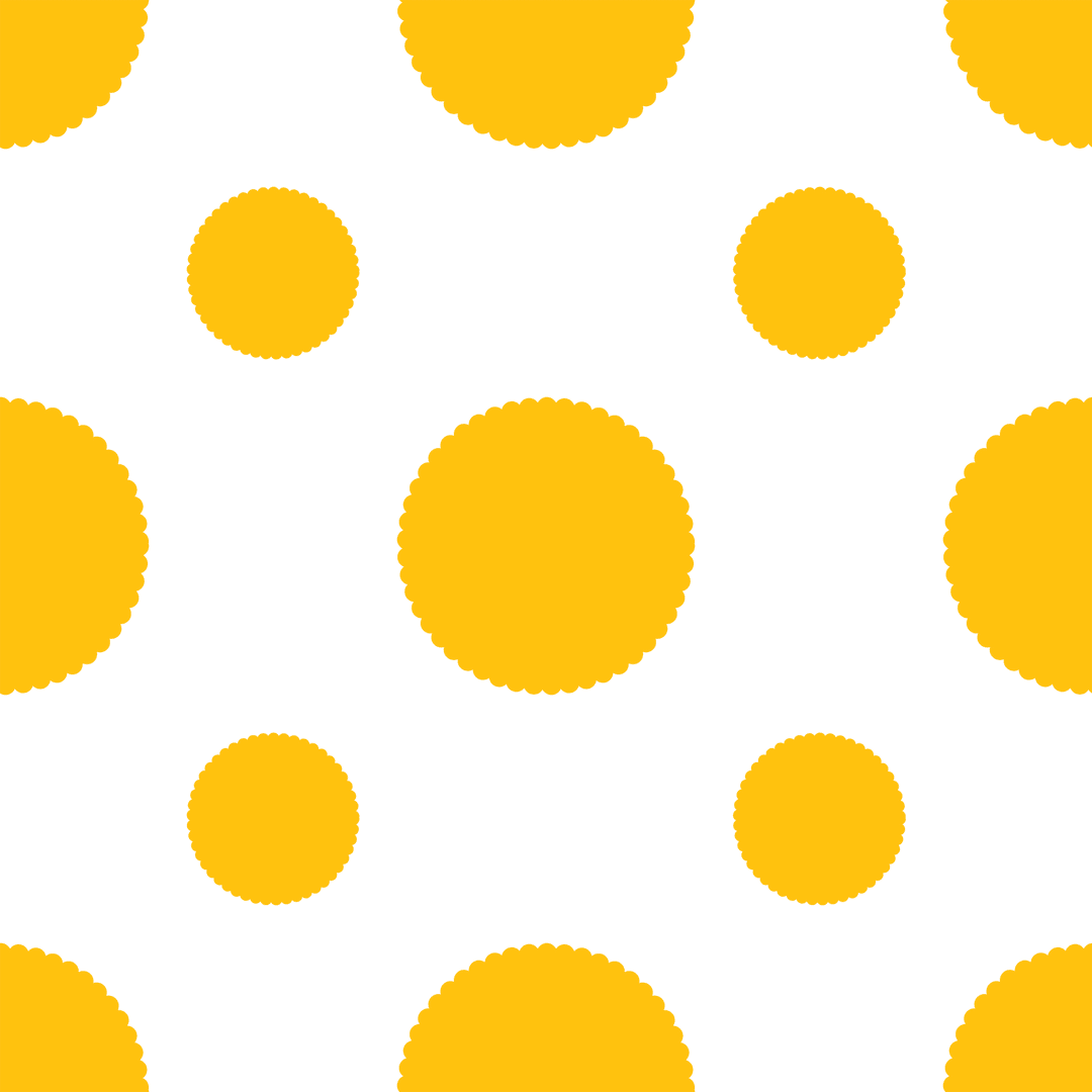 Yellow Circle Pattern on Transparent Background