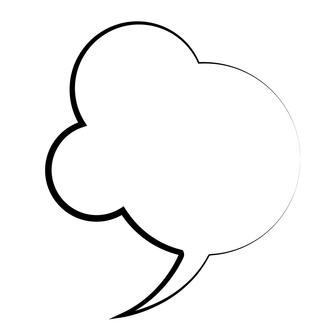 Transparent Speech Bubble for Digital Communication Design