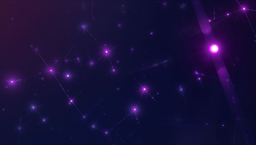 Futuristic Digital Network with Glowing Magenta Nodes