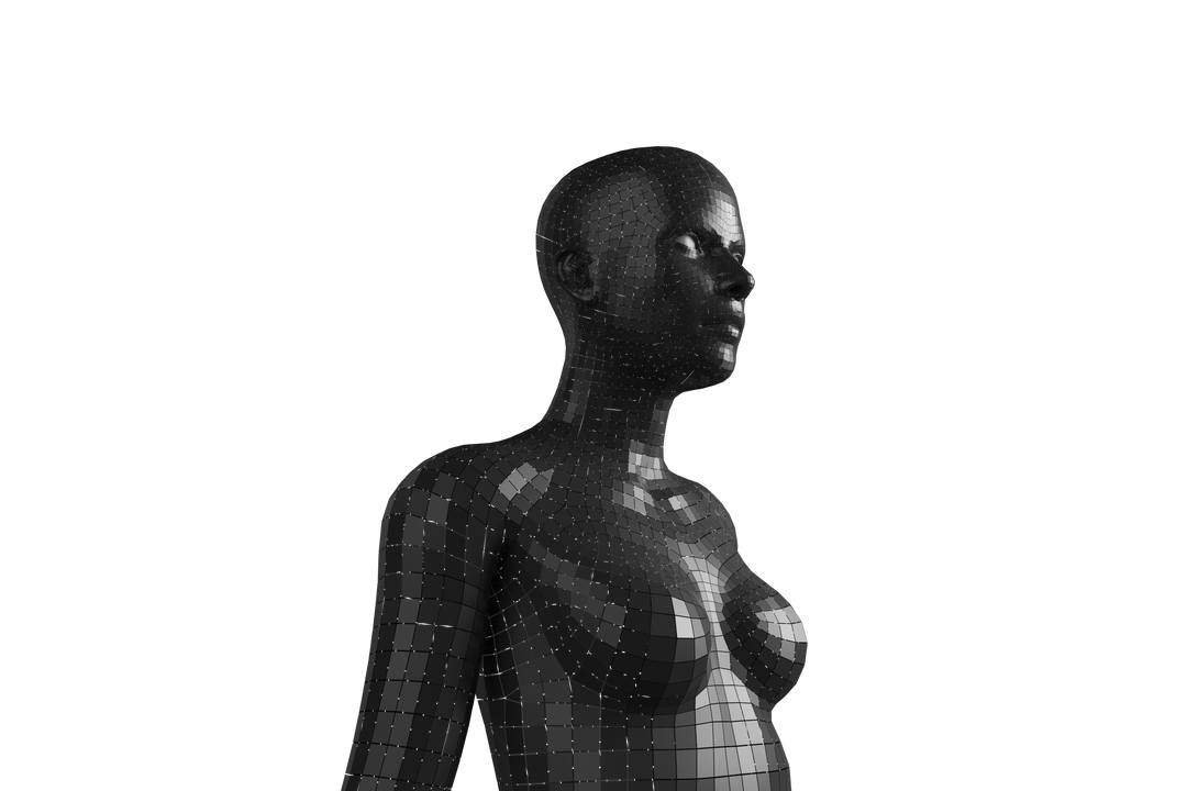 3D Pixel Black Female Figure on Transparent Background for Vector and AI Use - Download Free Stock Images Pikwizard.com