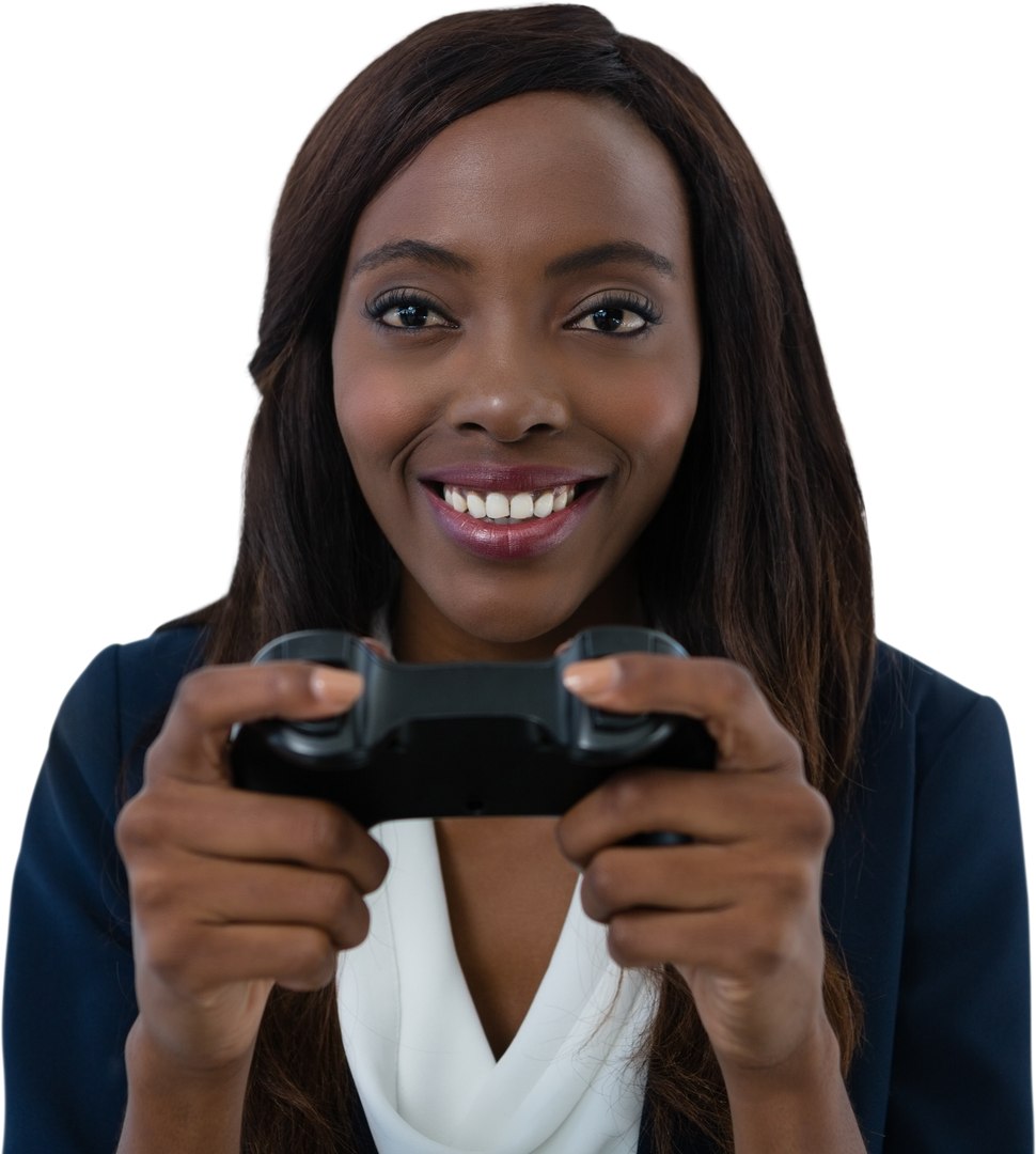 Transparent Woman Playing Video Game with Controller Close-Up - Download Free Stock Images Pikwizard.com