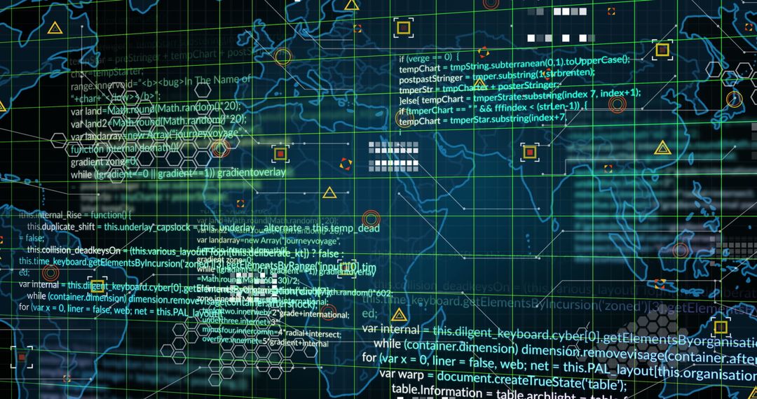 Global Connections Data Processing with Digital Grid Overlay