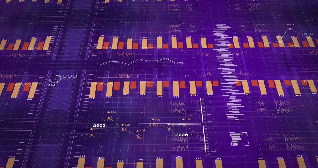 Data Analytics Interface Displaying Various Graphs and Diagrams