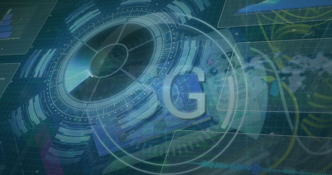 5G Technology and Data Processing Over Brain Silhouette