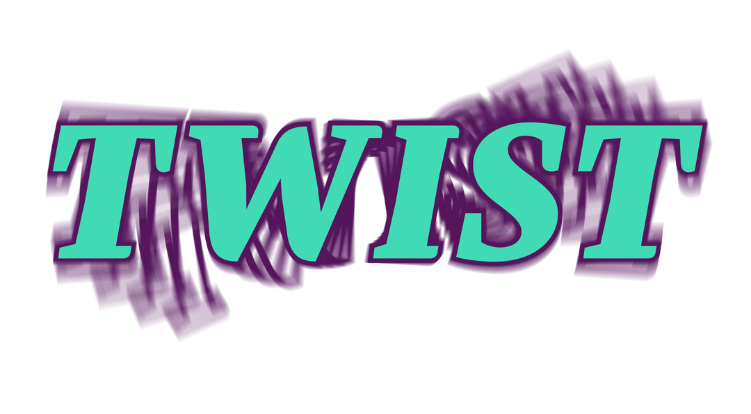 Green Twist Text Banner with 3D Purple Shadow on Transparent Background - Download Free Stock Images Pikwizard.com