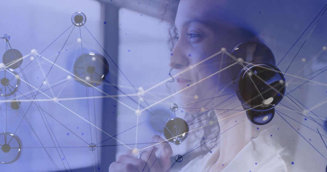 Tech Professional Contemplating Connectivity Interfaced with Digital Networks