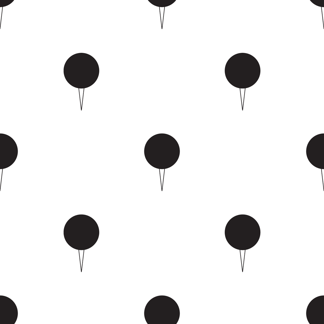 Black Inverted Straight Pin Icon Pattern on Transparent Background