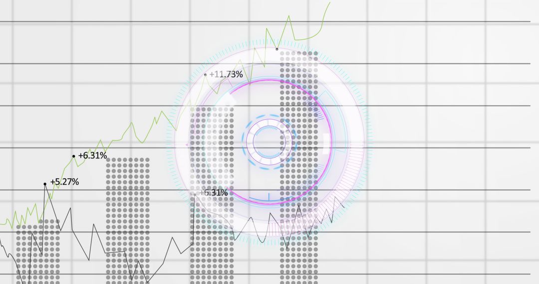 Futuristic Interface with Data Trends and Diverging Charts