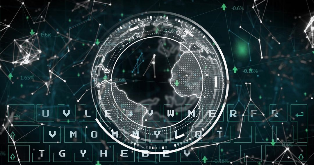 Digital Globe Highlighting Global Data Network Connections