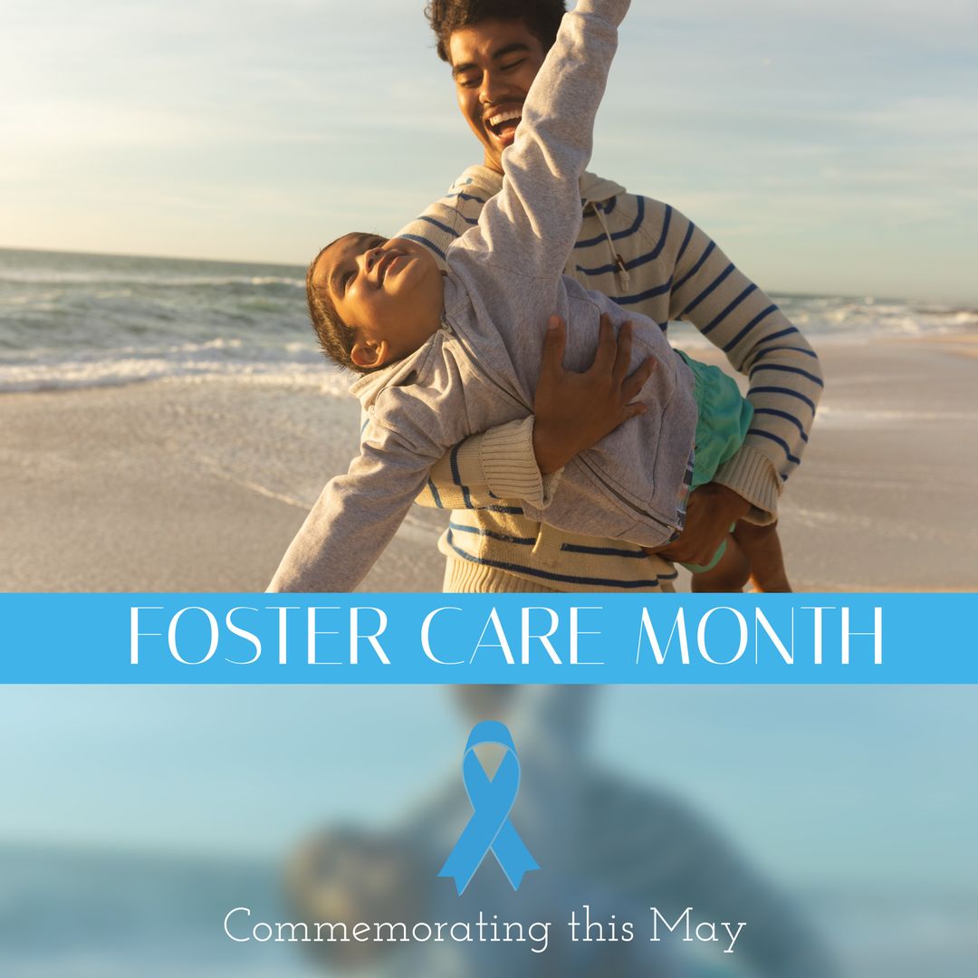Foster Care Month Celebration: Joyful Play at Beach