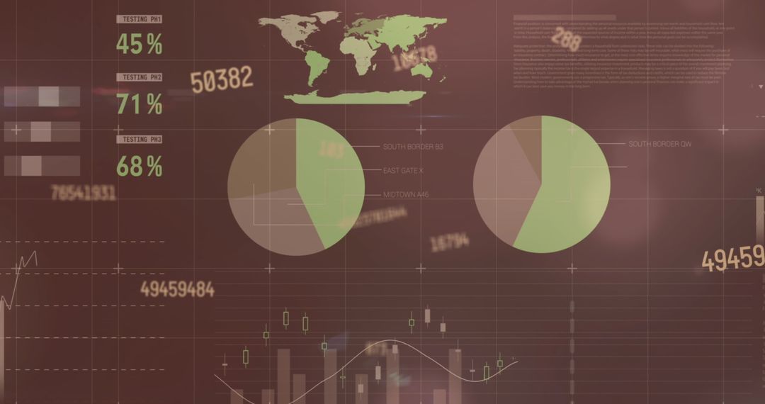 Global Financial Data Processing Visualization in Grid Format