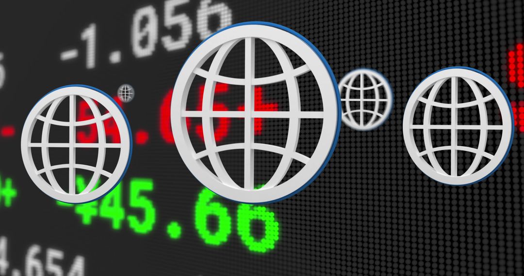 Global Financial Data Processing Interface with Globe Concept