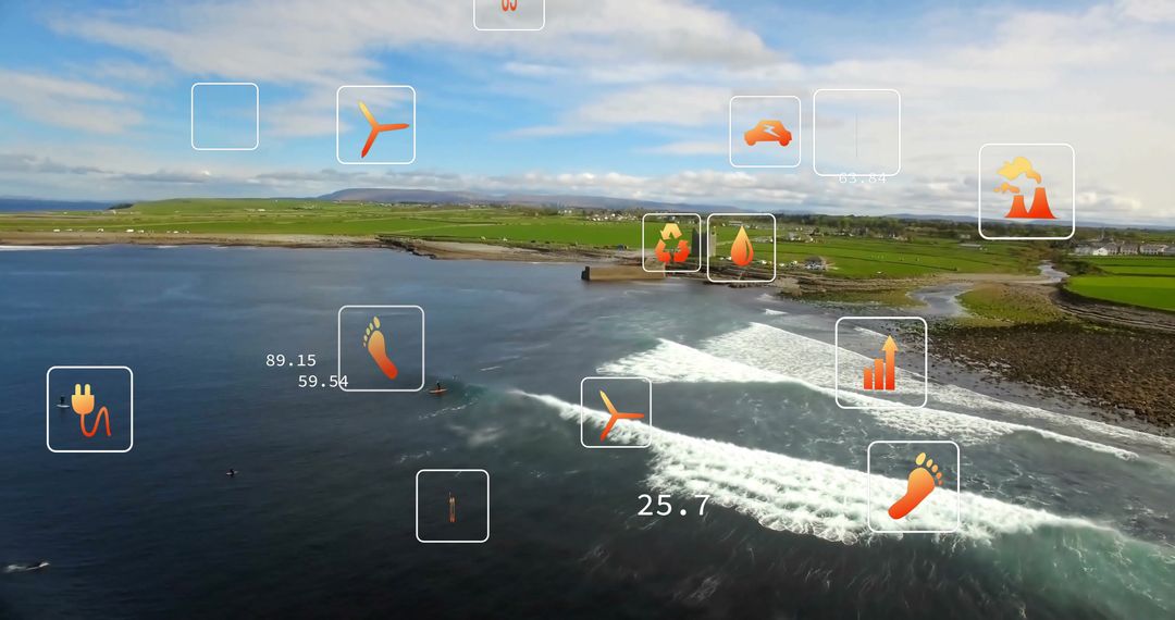 Renewable Energy Coastal Surf Zone with Data Overlay Technology