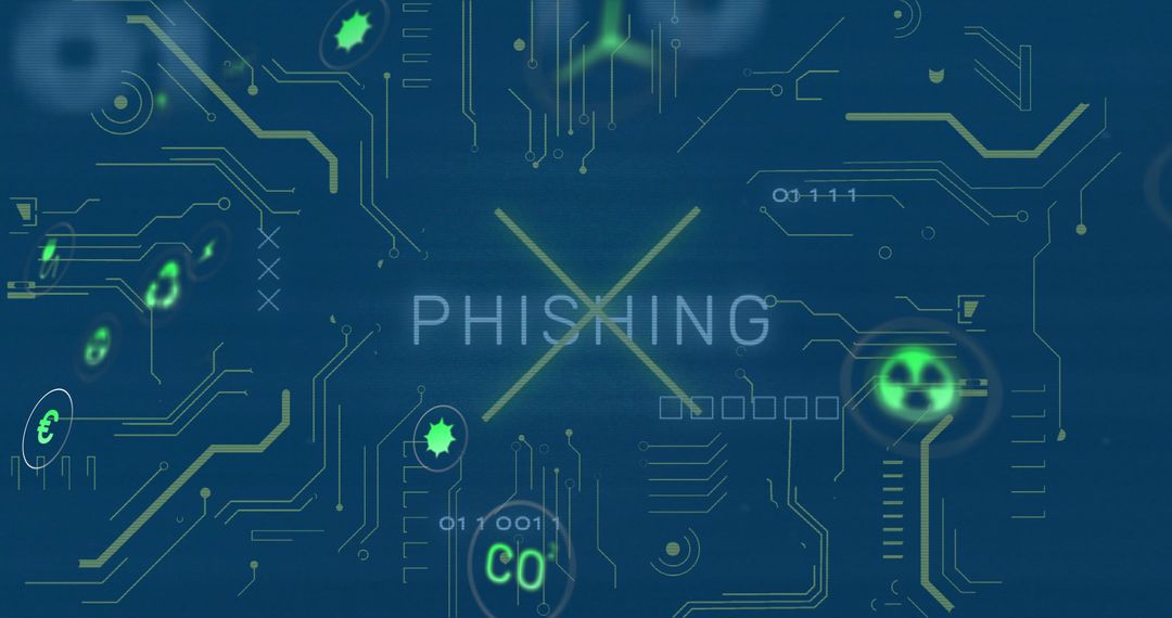 Cybersecurity Phishing Alert with Futuristic Digital Interface