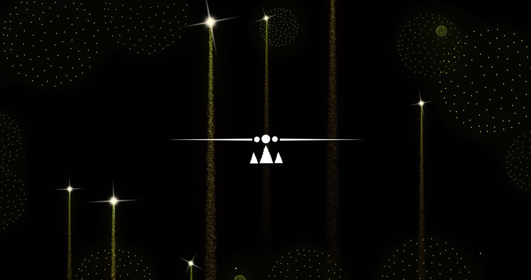 Abstract Design with Festive Fireworks on Black