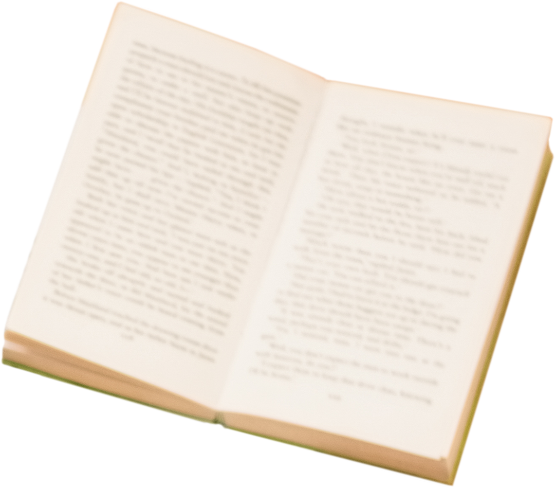 High Angle View of Open Book with Blurred Text on Transparent Background - Download Free Stock Images Pikwizard.com